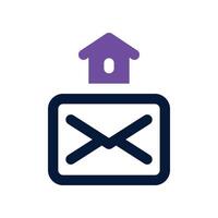 mandar o email ícone. dual tom ícone para seu local na rede Internet, móvel, apresentação, e logotipo Projeto. vetor