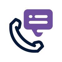telefone ligar ícone. dual tom ícone para seu local na rede Internet, móvel, apresentação, e logotipo Projeto. vetor
