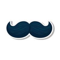 desenho vetorial de bigode masculino isolado vetor