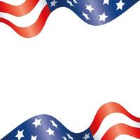 desenho de vetor de bandeira dos EUA isolado