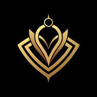 ouro joalheiros fazer compras logotipo arte ilustração com uma perfeito à moda moderno forma vetor