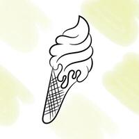 coleção de sorvete desenhada à mão vetor