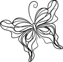 lindo borboleta esboço ilustração vetor