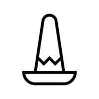 chapéu linha ícone livre símbolo vetor