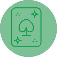 Magia cartão verde linha círculo ícone Projeto vetor