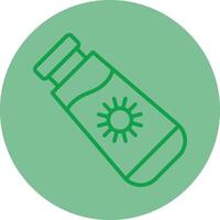 protetor solar verde linha círculo ícone Projeto vetor