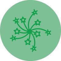 fogo de artifício verde linha círculo ícone Projeto vetor