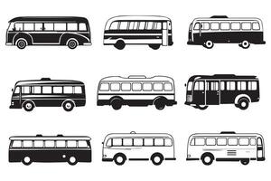 ônibus Preto ilustração isolado em branco fundo. mão desenhado ilustração vetor