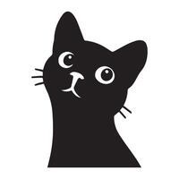 ilustração do uma fofa gato Veja logotipo conceito Projeto vetor