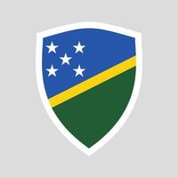 Salomão ilhas bandeira dentro escudo forma vetor