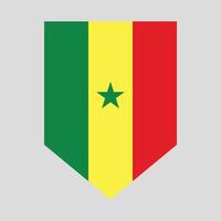 Senegal bandeira dentro escudo forma quadro, Armação vetor