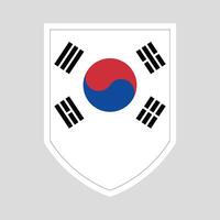 sul Coréia bandeira dentro escudo forma vetor