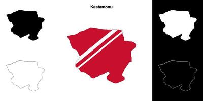 kastamonu província esboço mapa conjunto vetor