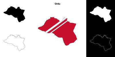 ordu província esboço mapa conjunto vetor