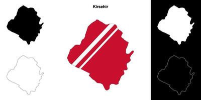 Kirsehir província esboço mapa conjunto vetor