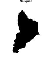 Neuquen esboço mapa vetor