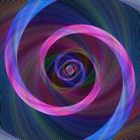 Rosa azul abstrato geométrico espiral fundo vetor