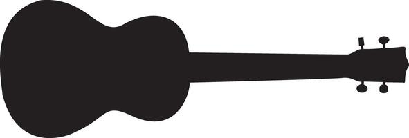 ukulele silhueta em branco fundo vetor