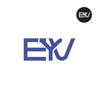 eyv logotipo carta monograma Projeto vetor