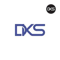 carta dks monograma logotipo Projeto vetor