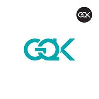 gqk logotipo carta monograma Projeto vetor