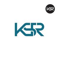 ksr logotipo carta monograma Projeto vetor