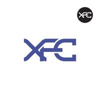 xfc logotipo carta monograma Projeto vetor