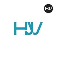 hjv logotipo carta monograma Projeto vetor