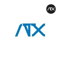 carta atx monograma logotipo Projeto vetor