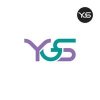 ygs logotipo carta monograma Projeto vetor