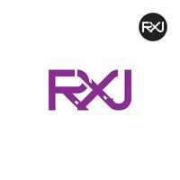 rxj logotipo carta monograma Projeto vetor