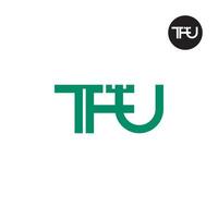 carta tfu monograma logotipo Projeto vetor