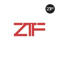 ztf logotipo carta monograma Projeto vetor