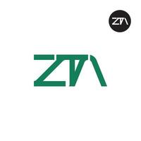 zta logotipo carta monograma Projeto vetor