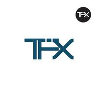 carta tfx monograma logotipo Projeto vetor