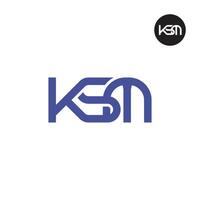 ksm logotipo carta monograma Projeto vetor