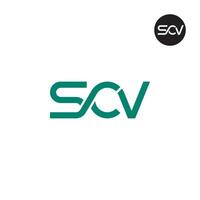 carta scv monograma logotipo Projeto vetor