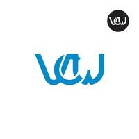 vcw logotipo carta monograma Projeto vetor