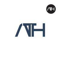 carta ath monograma logotipo Projeto vetor