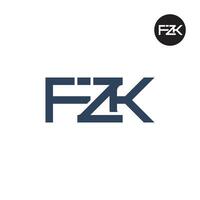 fzk logotipo carta monograma Projeto vetor