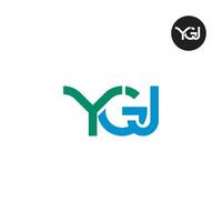 ygj logotipo carta monograma Projeto vetor