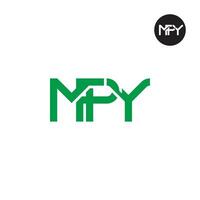 carta mpy monograma logotipo Projeto vetor
