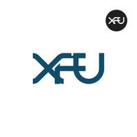 xfu logotipo carta monograma Projeto vetor