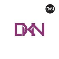 carta dkn monograma logotipo Projeto vetor