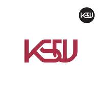 ksw logotipo carta monograma Projeto vetor
