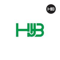 hjb logotipo carta monograma Projeto vetor