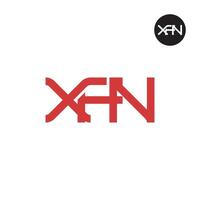 xfn logotipo carta monograma Projeto vetor