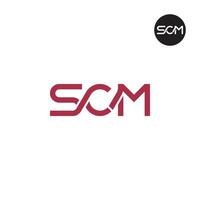 carta scm monograma logotipo Projeto vetor