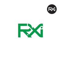 rxi logotipo carta monograma Projeto vetor