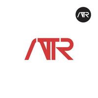 carta atr monograma logotipo Projeto vetor